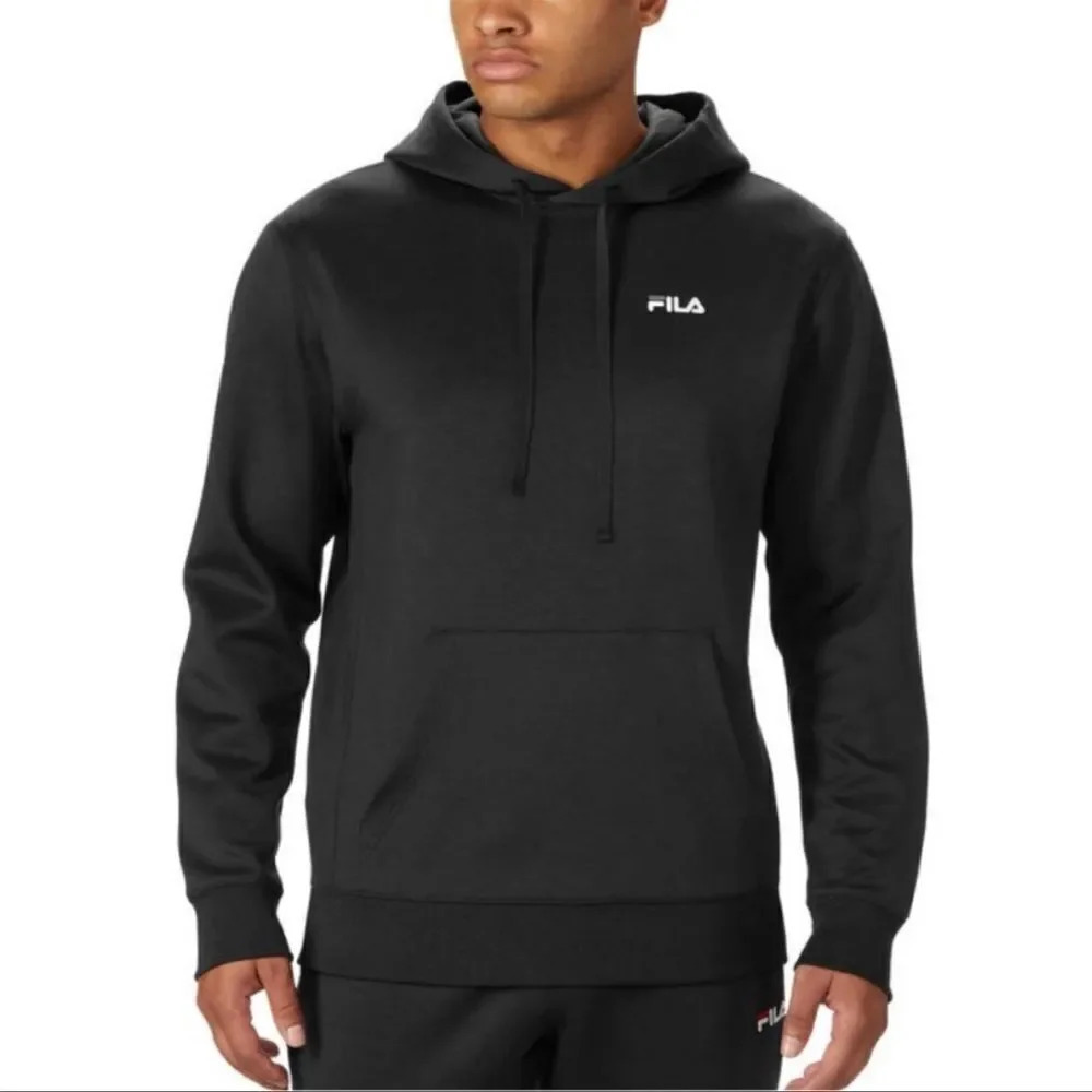 FILA Men’s Performance Hoodie Black Medium Mid-Weight